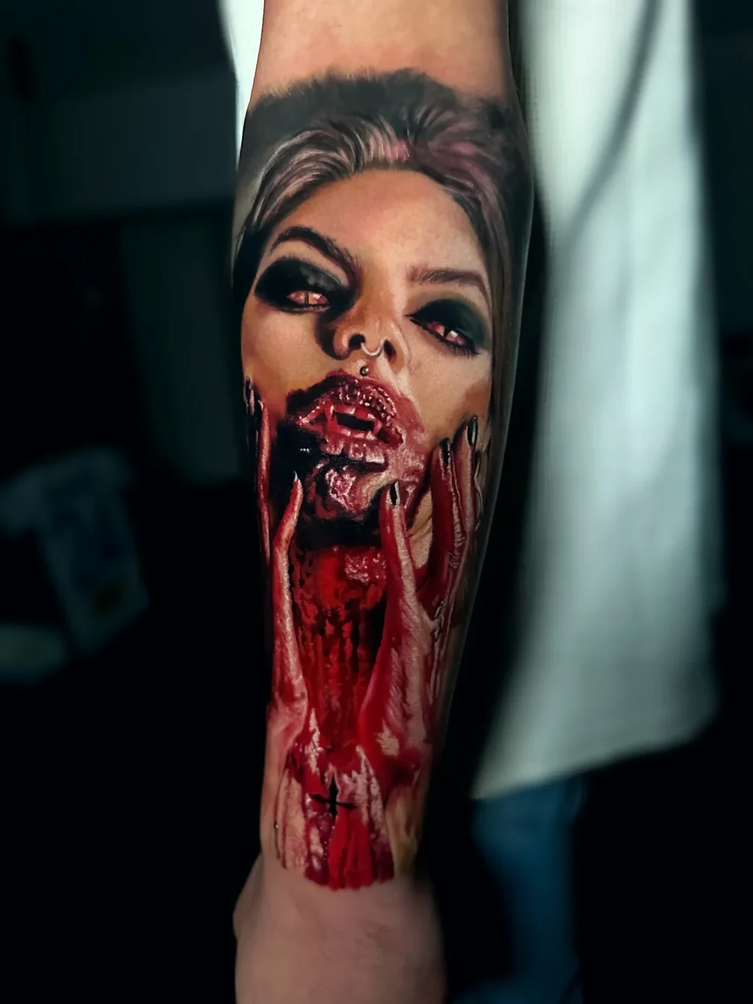 Color portrait realism tattoo